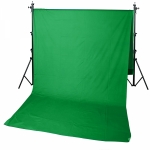 Фон тканевый зеленый хромакей GreenBean Field 240 х 500 Green